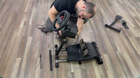 Стойка для крепления руля и педалей MOOBY и Logitech g29 - YouTube