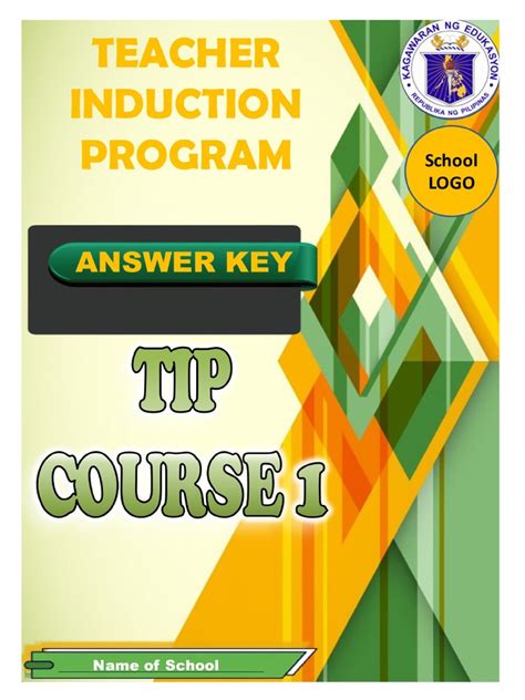 Tip Course 1 Answerkey | PDF | Teachers | Learning
