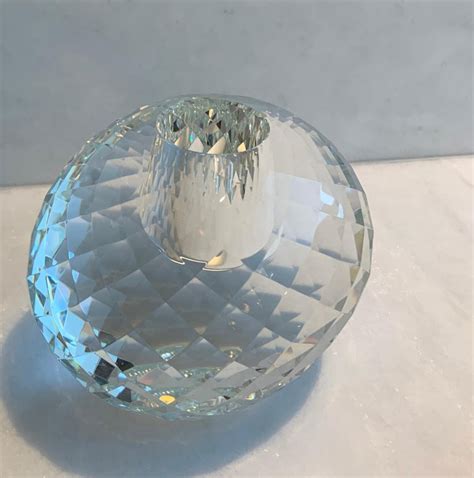 Large Modern Candle Holder Art Glass Crystal Sphere By Veritas Home For Sale At 1stdibs