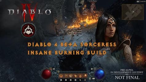 Diablo IV Beta Sorceress Leveling Build Insane Burning Fireball