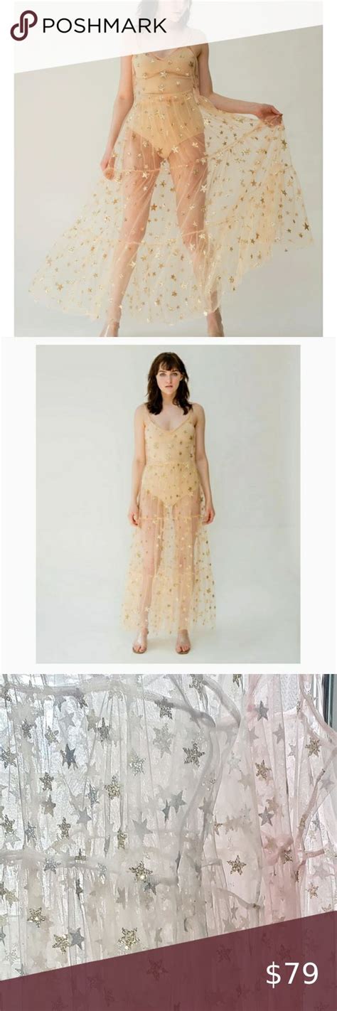 Starry Night Maxi Dress In Buff Nude