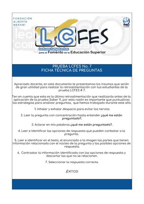 Pdf Prueba Lcfes No Ficha T Cnica De Informaci N Relacionada