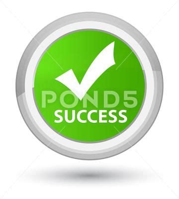 Success Validate Icon Prime Soft Green Round Button Stock