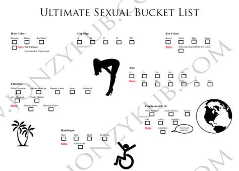 One Man Created The Ultimate Sexual Bucket List For Every One Fooyoh Entertainment