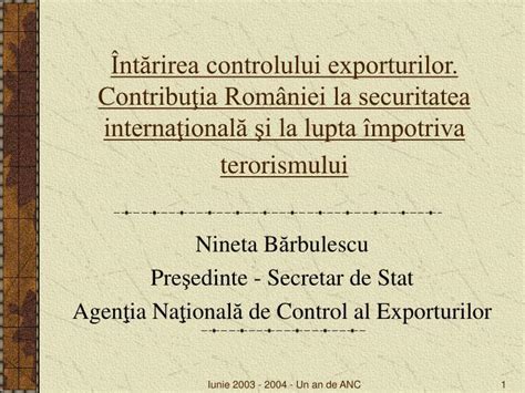 Ppt Nineta B Rbulescu Pre Edinte S Ecretar De S Tat Powerpoint