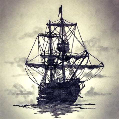 Black Pearl Ship Tattoo