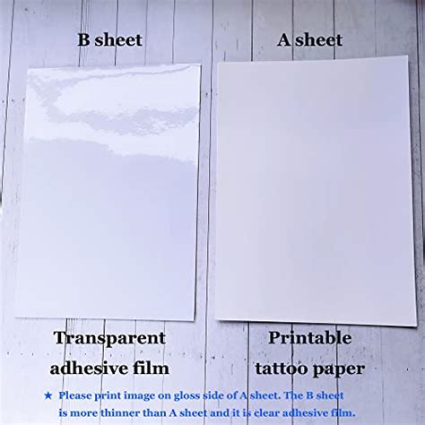 Snapklik Printable Temporary Tattoo Paper 5 Sheets 85x11 Inch