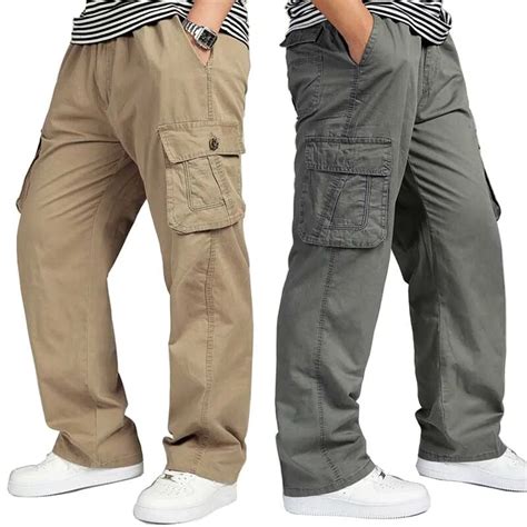 Pantalones Cargo De Algod N Para Hombre Pantal N Informal Holgado T