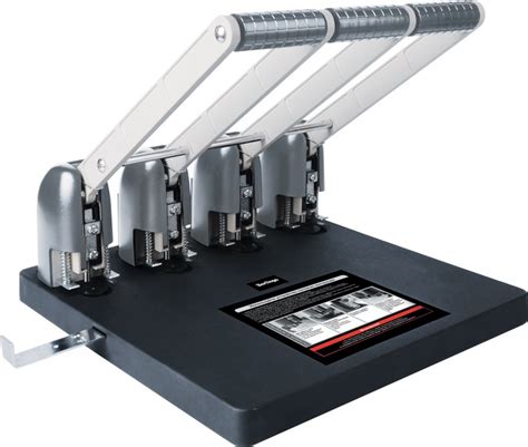 Дырокол Berlingo, с линейкой, 4 отверстия, DDm_15041, серый, на 150 ...