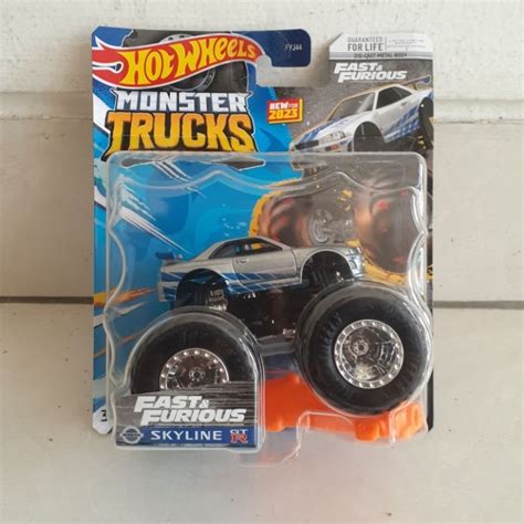 Jual Hot Wheels Monster Trucks Fast Furious Nissan Skyline R Card Jelek Shopee Indonesia