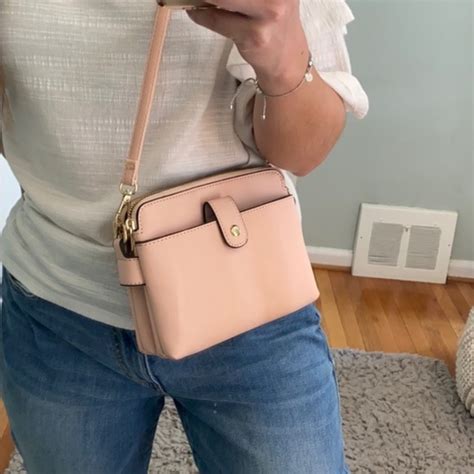 Amazon Bags Nude Pink Crossbody Faux Leather Poshmark