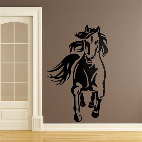 Sticker Mural Cheval Au Trot Webstickersmuraux