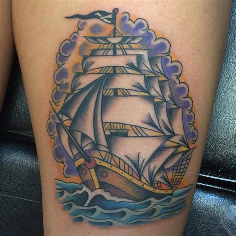 95 Best Pirate Ship Tattoo Designs And Meanings 2019