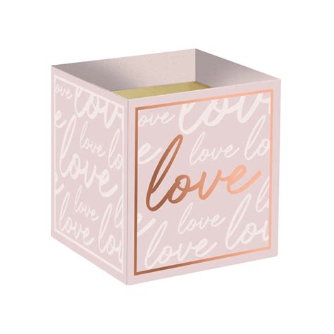 Cachepot Quadrado Serena C Hot Stamping Pote Nude Bronze Dia Das M Es Cia Das Flores