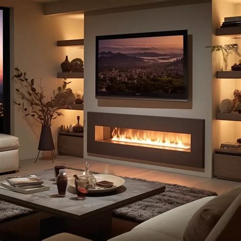 20 Electric Fireplace Ideas With TV Above HearthandPetals Luxury