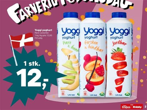 Yoggi yoghurt pære banan tilbud hos SuperBrugsen