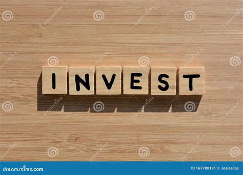 Invest Word In Wooden Letters Stock Image Image Of Sign Symbol