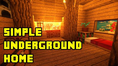 Minecraft Underground Survival House Tutorial How To Build Youtube