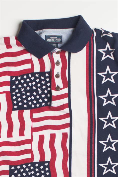 Vintage American Flag Polo Shirt - Ragstock.com