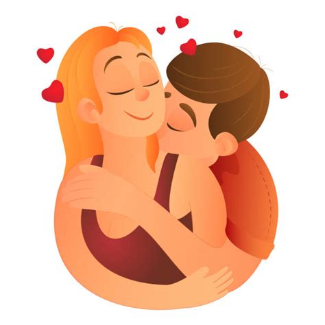 Cartoon Of A Man Kissing Womans Neck Illustrations Royalty Free Vector