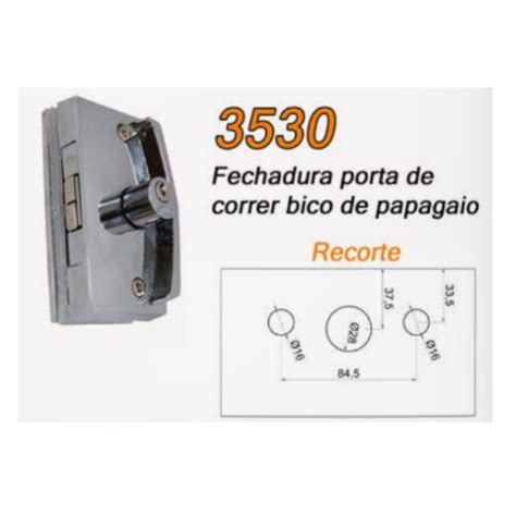 3530 Fechadura Bico De Papagaio Para Porta De Correr Para Vidro