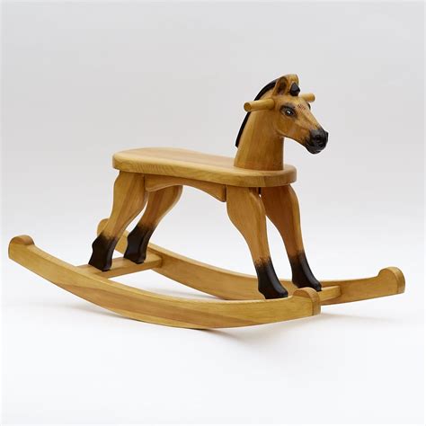 Amazing Ruby Natural Rocking Horse Wooden Rocking Horses