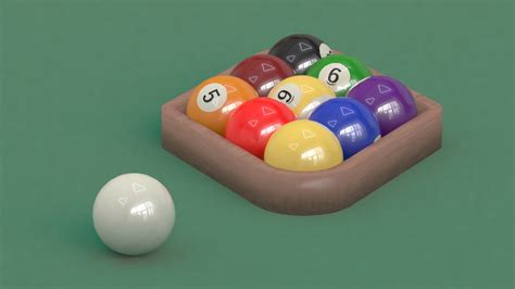 3d 9 Ball Pool Balls Model Turbosquid 2051900