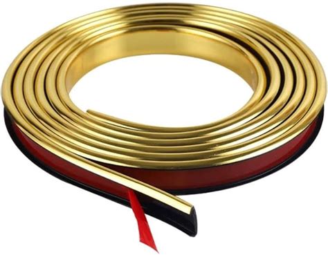 2M Gold U Shape Flexible Edge Banding Self Adhesive Edge Molding Trim