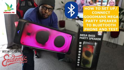 How To Set Up Connect Goodmans Mega Party Speaker To Bluetooth Phone