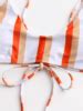 Colorful Striped Back Bandage High Waist Bikini Backless Swimsuit Td Mercado