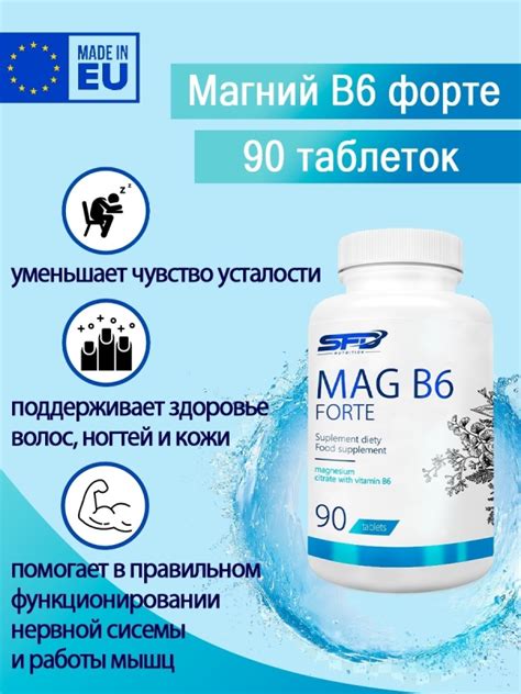 Магний цитрат Б6 Форте SFD NUTRITION MAG B6 FORTE 90 таблеток – купить ...