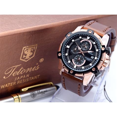 Jual Jam Tangan Pria Tetonis Body Rose Kulit Original Shopee