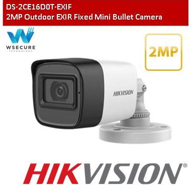 Hikvision Mp Outdoor Exir Fixed Mini Bullet Cctv Camera Mm Ds