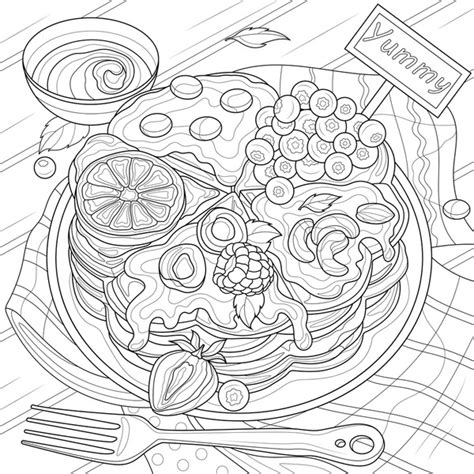 Belgian Waffles Coloring Page Royalty Free Images Stock Photos