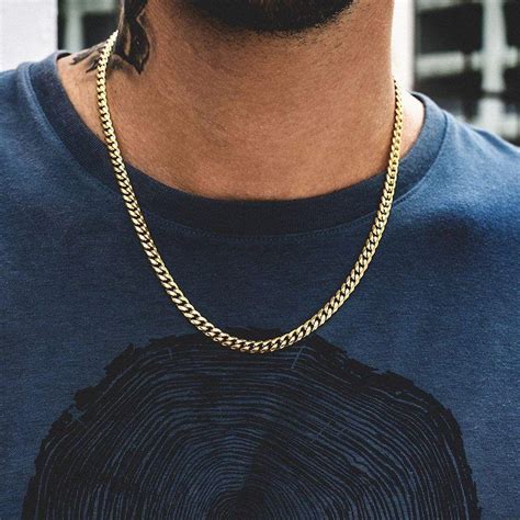 Gold Cuban Link Chain Necklace Miami Cuban Curb Links Cuban Etsy