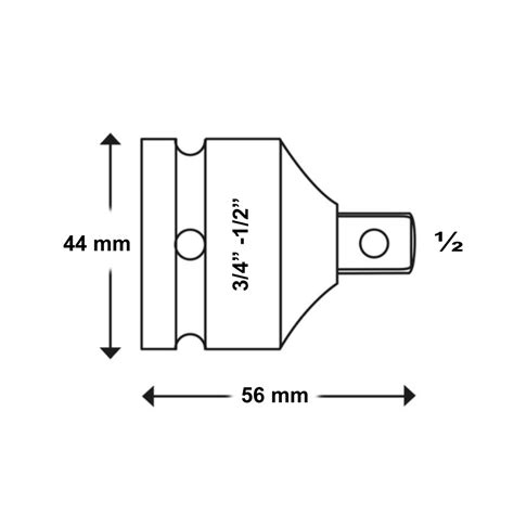 3/4″ overgangs-stykke fra 3/4″ til 1/2″ - Abshop.dk