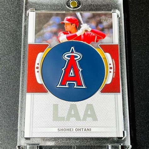 【未使用に近い】最新 2023 Topps Series 1 大谷翔平 チームロゴパッチカード エンゼルス Team Logo シリーズ1