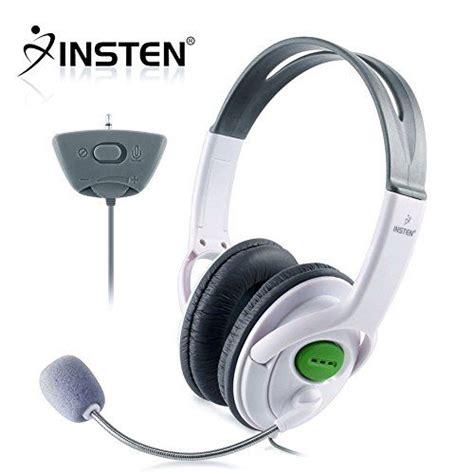 Insten Headset Headphone With Mic Compatible With Xbox 360 Wireless Controller White Xbox 360