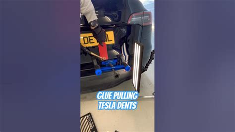 How To Pull Tesla Dents With Glue Pdr Dent Repair Hot Glue Dent Removal Howto Pdr Youtube