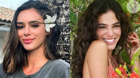 Foto Bruna Marquezine e Bruna Biancardi parecidas As duas são