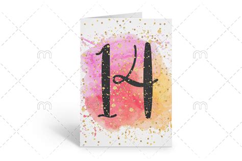 PRINTABLE 14th Birthday Card Birthday Card Printable Instant - Etsy