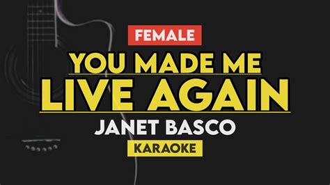 You Made Me Live Again Janet Basco Karaoke With Lyrics YouTube