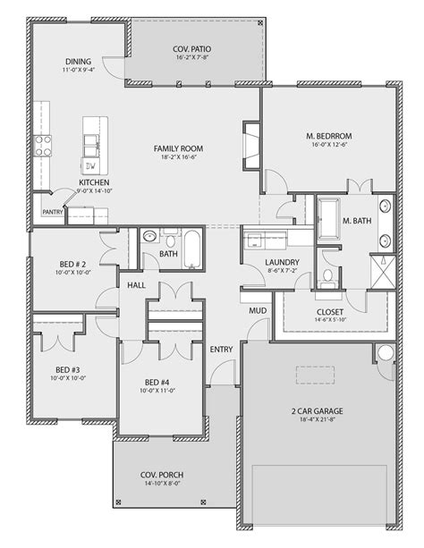 Traditional Plan 1700 Square Feet 4 Bedrooms 2 Bathrooms 677 00009