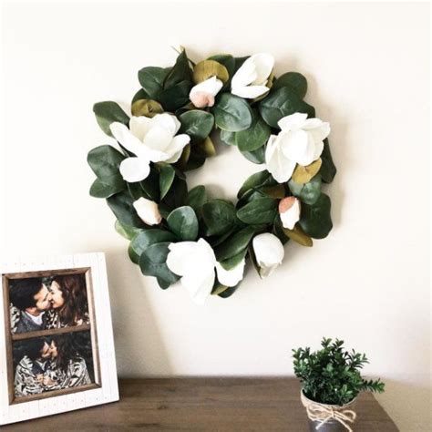 24 Faux Magnolia Wreath Faux Magnolia Wreath Magnolia Wreath Wreaths