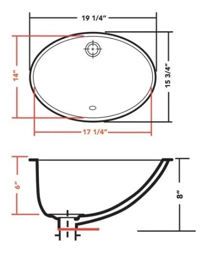 Porcelain Undermount Bathroom Sink Oval 17 14 X 14 Pl 3059