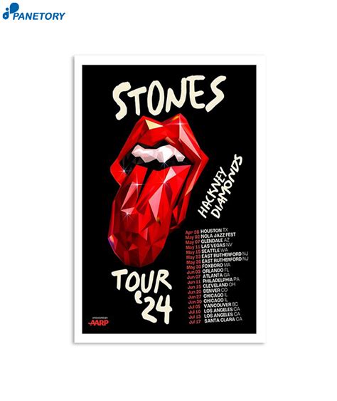 The Rolling Stones Hackney Diamonds Tour 2024 Poster 2024