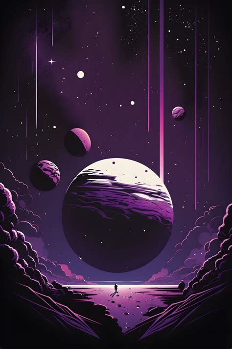 purple space illustration minimalist art | Galassia, Blu, Progetti