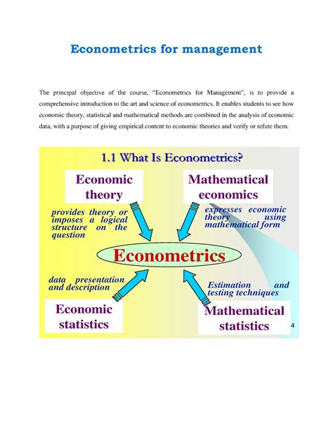 Econometrics For Mng CH 1 Pdf Econometrics For Management The