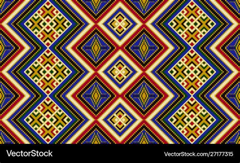 Kente Cloth African Textile Ethnic Seamless Vector Image