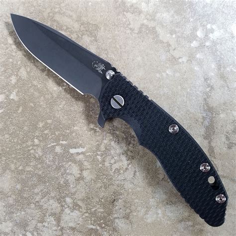 Rick Hinderer XM 18 Knife 3 5 Inch Battle Black Spear Point Black G10